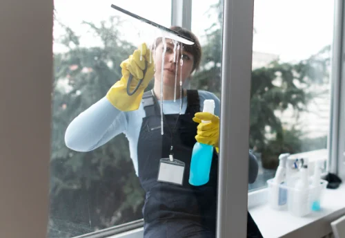 Nettoyage de vitres intérieures et extérieures à l'Herbergement